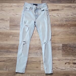 Aeropostale Light Blue Distressed Skinny Jeans
